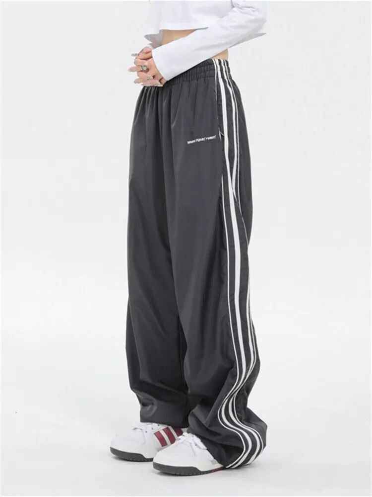 Retro street dance wide leg pants