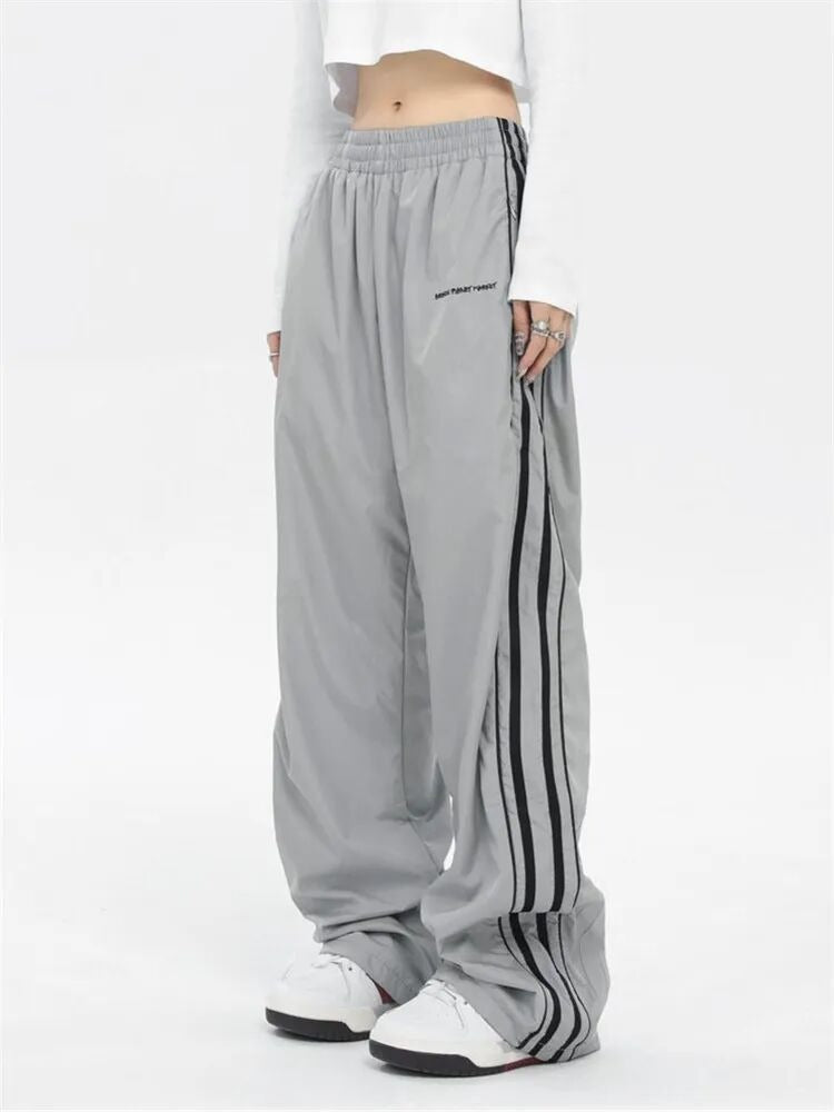 Retro street dance wide leg pants