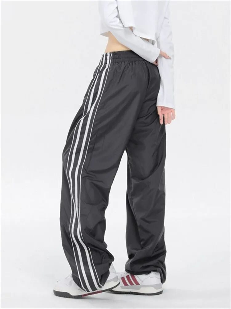 Retro street dance wide leg pants