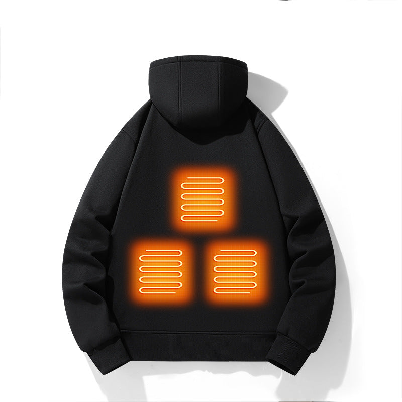 Smart hoodie with heating pads