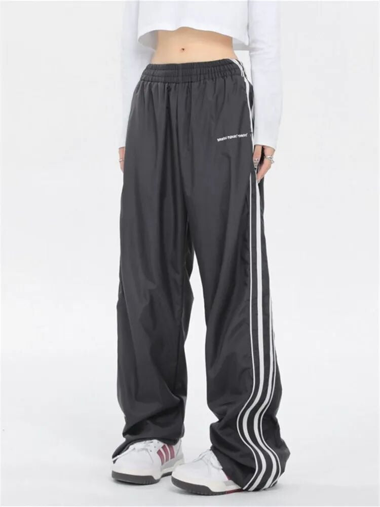 Retro street dance wide leg pants